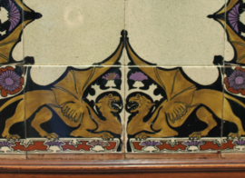 Jugendstil tegeltableau