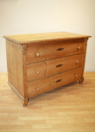 Antieke grenenhouten Hollandse commode