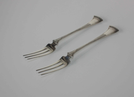 Twee antieke zilveren vorkjes