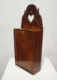 Antieke houten schooltas