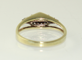 Vintage gouden ring met 5 briljanten, jaren '70/80