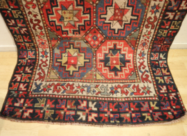 Antiek Perzisch kleed/loper Kazak