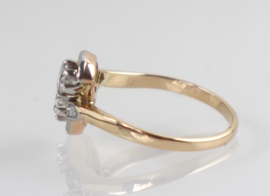 Antieke Art Deco gouden ring met diamanten