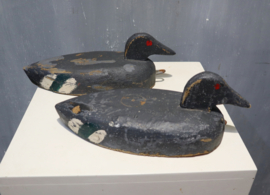 Paar antieke houten lokeenden
