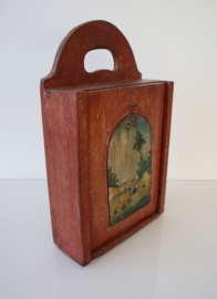 Antieke Hollandse schooltas, 19e eeuw