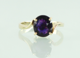 Vintage gouden ring met amethist