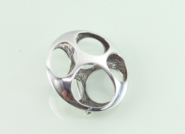 Vintage zilveren opengewerkte broche Begeer
