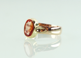 Vintage gouden ring oranje saffier