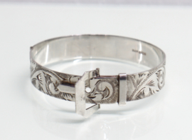 Vintage sterling zilveren armband riem met gesp 1978