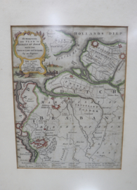 Antieke kaart Markiezaat Bergen op Zoom 1747