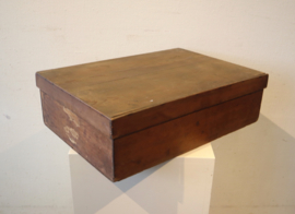 Twee antieke houten opbergdozen