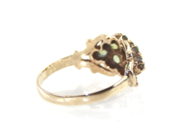 Vintage gouden Schotse ring met peridot, 1979