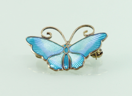 Vergulde broche vlinder email David Andersen
