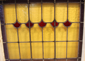 Set antieke glas-in-lood-ramen