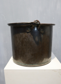 Antieke koperen nagelemmer, blokkenbak
