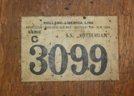 Vintage houten reiskist Holland Amerikalijn