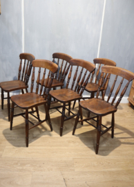 Set van 6 antieke Windsorstoelen