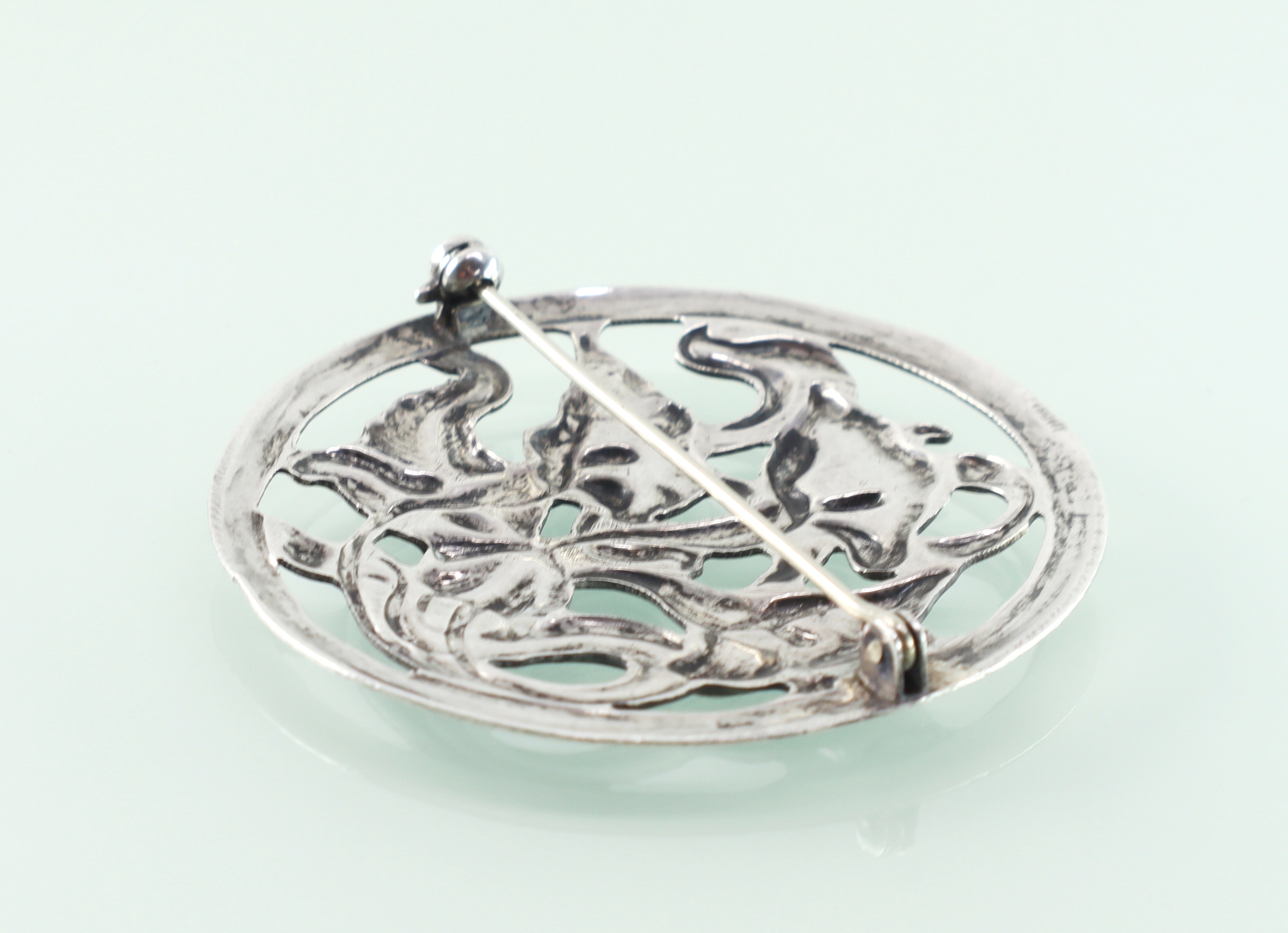 Zilveren broche Jugendstil jaren ‘40