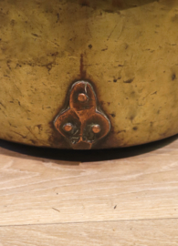 Antieke koperen ketel, hampan