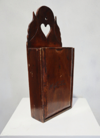 Antieke houten schooltas