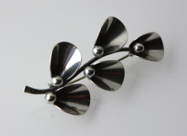 Vintage zilveren broche Deens Design van Niels Erik From (1908-1986)