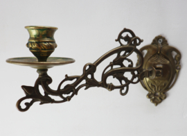 Set Jugendstil pianokandelaars, wandkandelaars