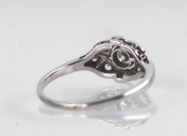 Antieke Art Deco witgouden ring met diamanten
