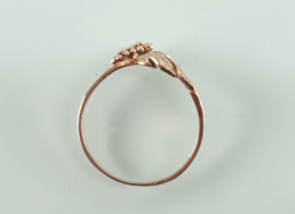 Vintage roségouden ring met wijnrank