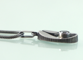 Zilveren hanger bergkristal Sten & Laine Finland jaren ’70 met collier