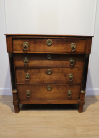 Antieke Hollandse Empire ladenkast