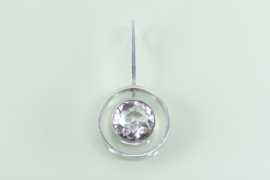 Vintage zilveren hanger bergkristal Niels Erik From, Denemarken