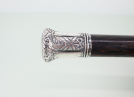 Antieke wandelstok zilveren knop R.F.S&Co