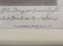 Antieke gravure Koekamp Den Haag, Probst 18e eeuw.