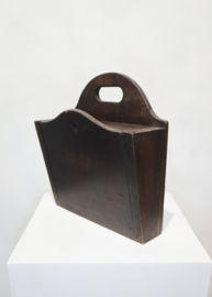 Antieke houten schooltas