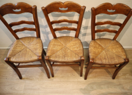 Set van 6 antieke boerenstoelen