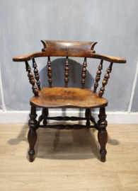 Antieke Engelse captainchair, 19e eeuw