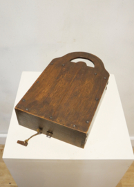Antiek houten schooltasje