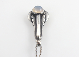 Art Deco zilveren hanger met maansteen, ca. 1935 Gebr. Reggers