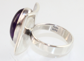 Zilveren ring met amethist, Niels Erik From, ca. 1970