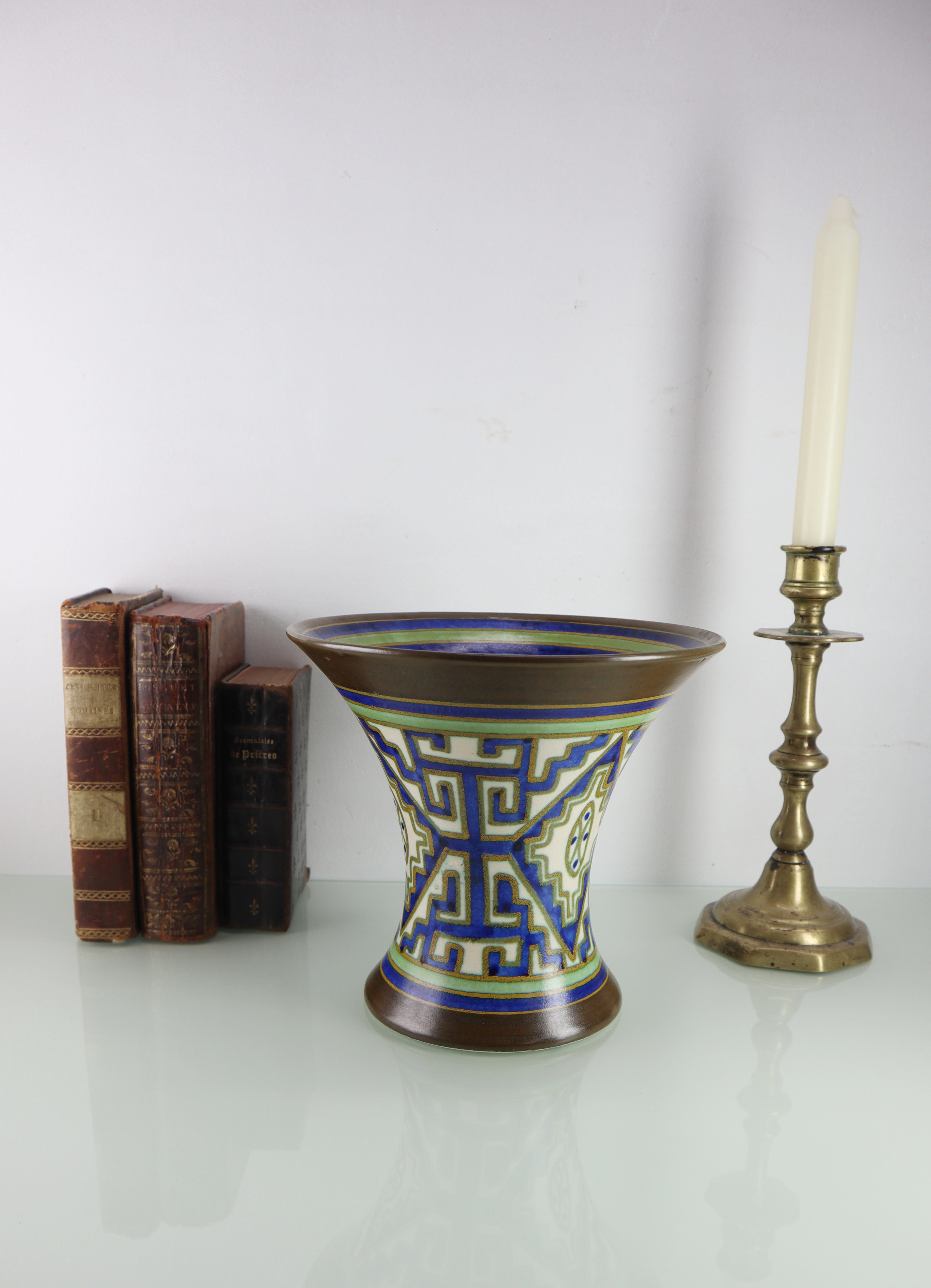Art Deco Gouda plateel vaas, Sungam 1926