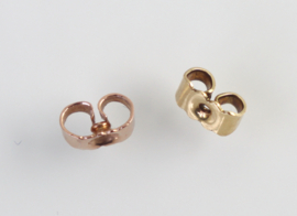Antieke gouden oorknoppen parel en diamant