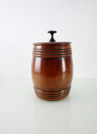 Antieke houten tabakspot