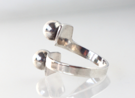 Vintage zilveren ring, Bengt Hallberg, Zweden ‘70