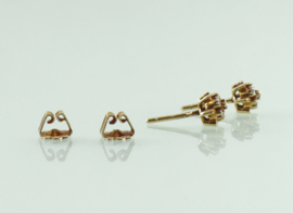Gouden oorbellen 18 karaat briljant diamanten