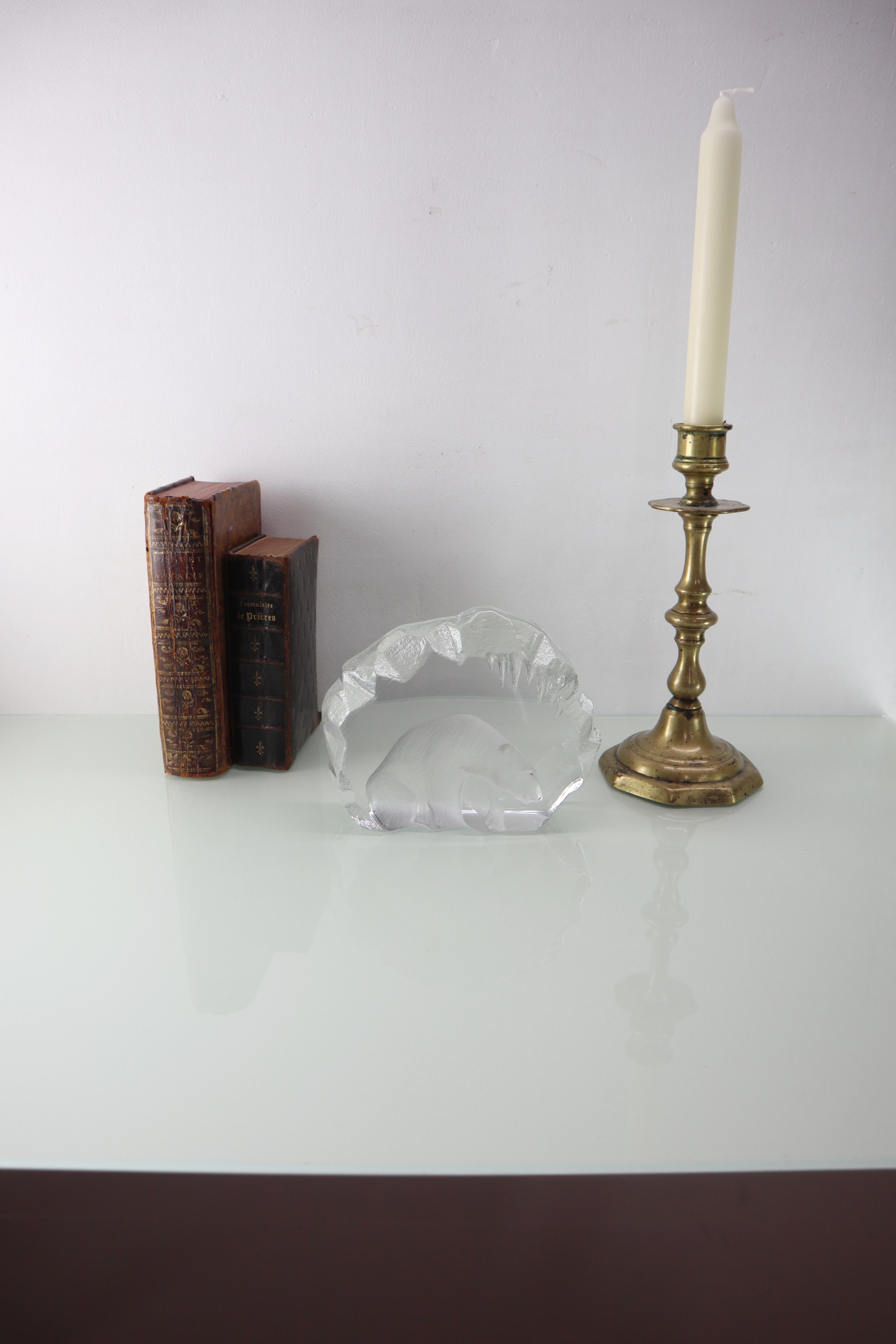 Glazen sculptuur ijsbeer  Mats Jonasson
