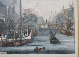 Antieke gravure Westerkerk Amsterdam 1726