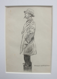 Herman Moerkerk (1879-1949) tekening man met sigaar