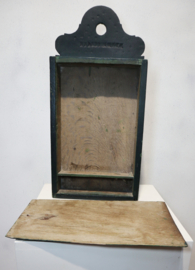 Antieke houten schooltas