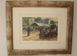 Adriaan de la Rivière (1857-1941), markttafereel
