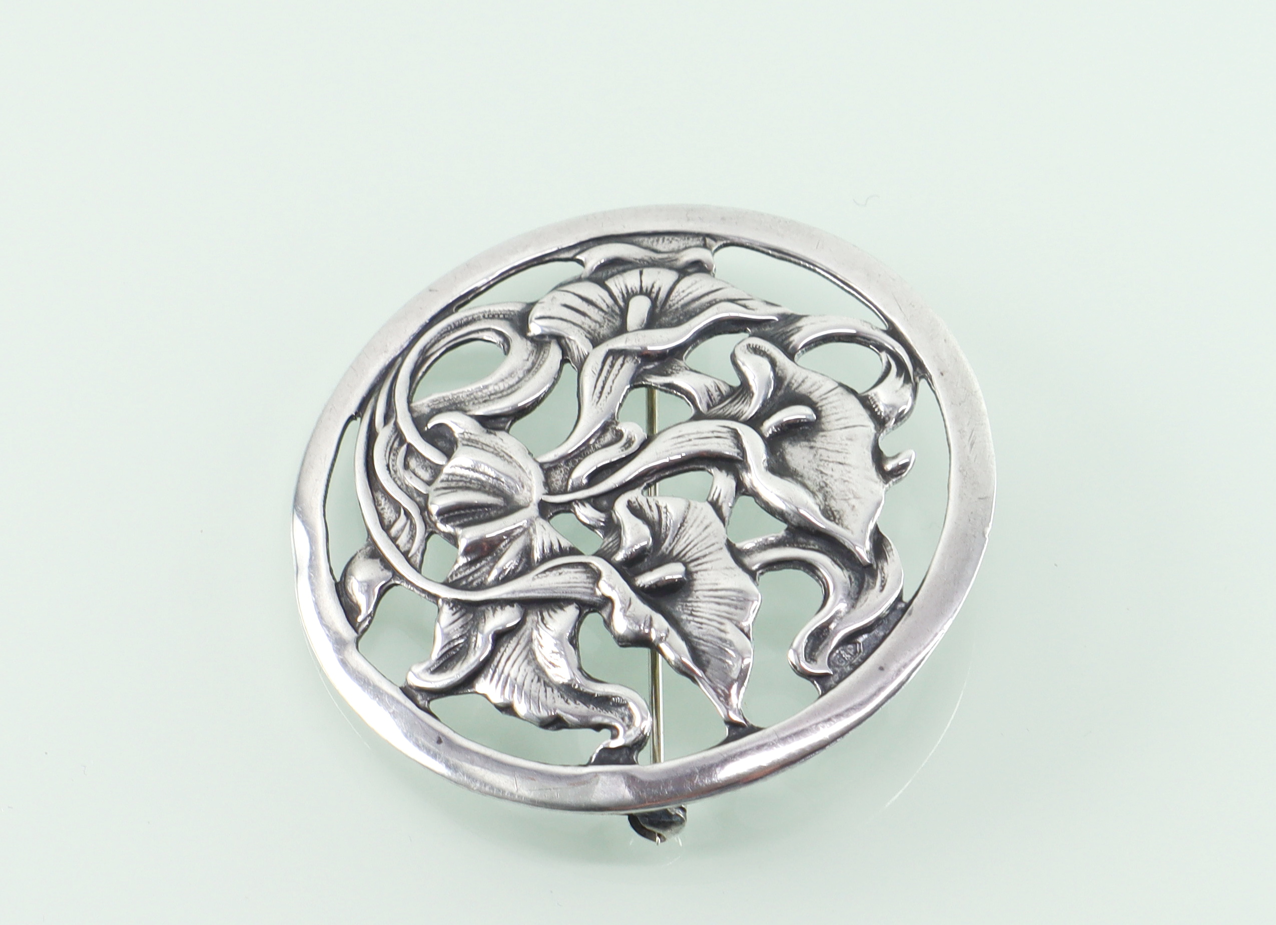 Zilveren broche Jugendstil jaren ‘40